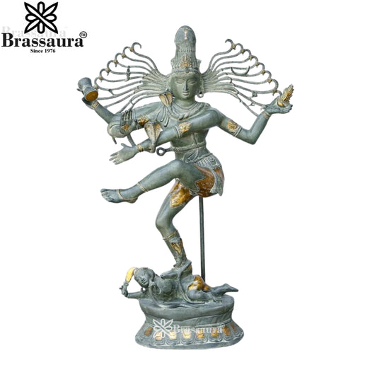Brass Vintage Dancing Natraj Statue Weight 85 Kg And Height 58 Inch