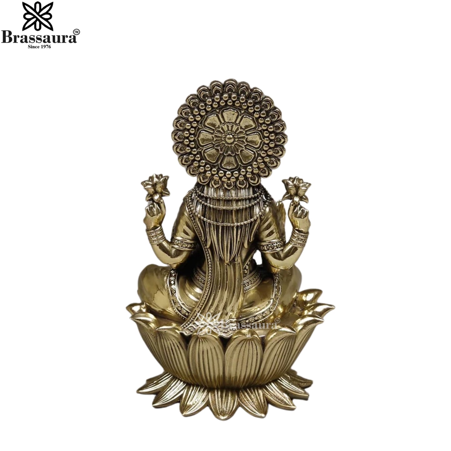 Brass Super Fine Lakshmi Murti Weight .994 Kg And Height 7.5 Inch