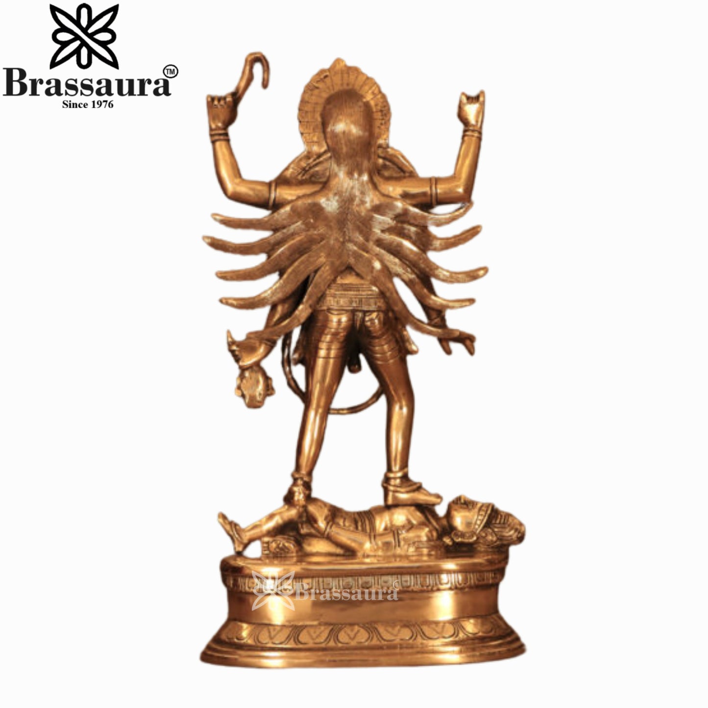 Brass Kali Ma Statue Weight 9.4 Kg And Height 18 Inch