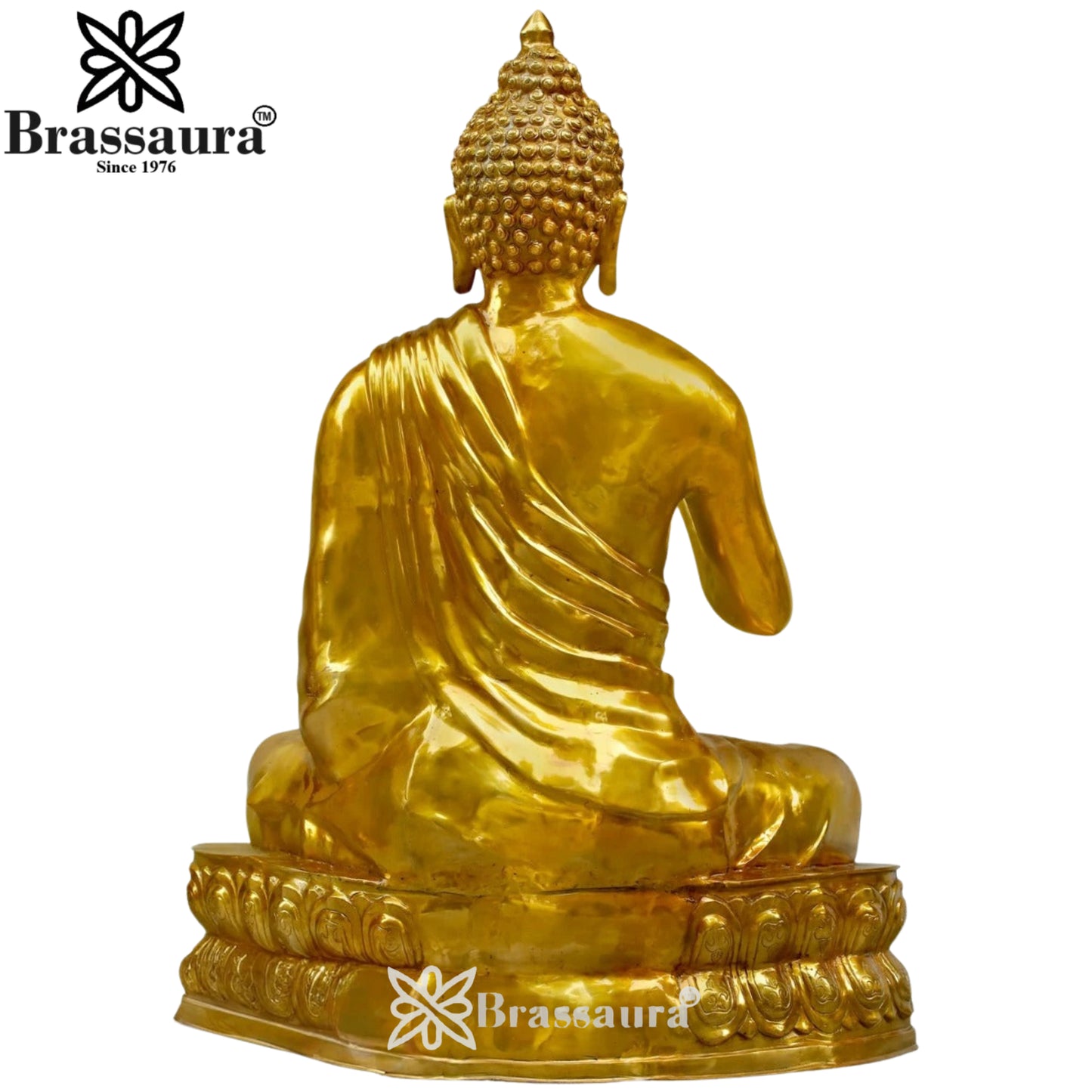 Brass Blessing Royal Golden Buddha Weight 150 kg & Height 56 Inch