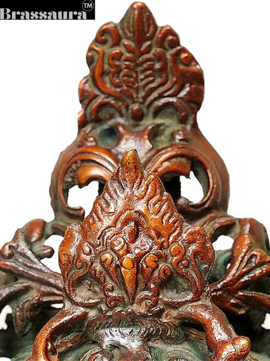 Brassaura™ Buddhist Goddess Tara Wall Hanging Brass Mask – Height 12 inches | Weight 1.72 kgs