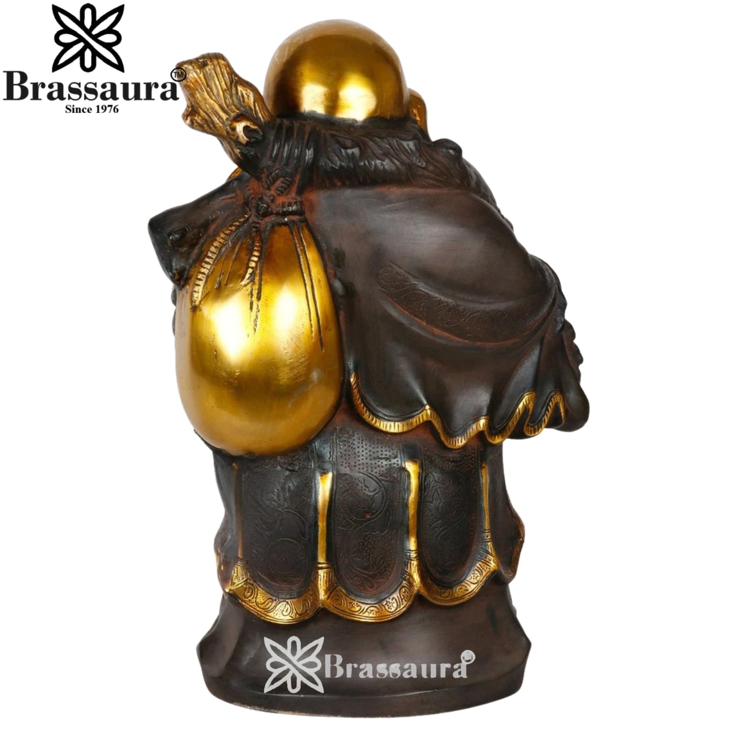 Brass Multicolored Standing Buddha Weight 14 kg & Height 17 Inch