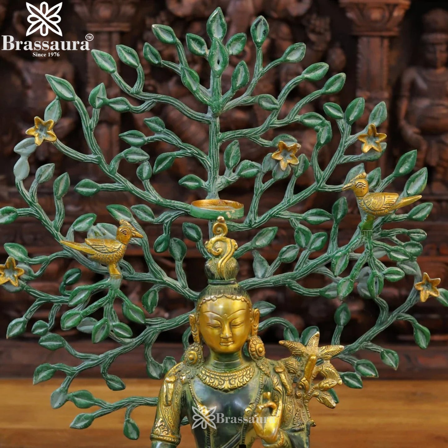 Brass Vintage Tara Statue Weight 2.8 Kg And Height 11 Inch