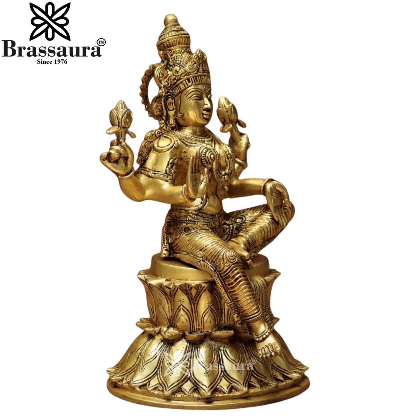 Brass Lakshmi Murti Weight 8 Kg And Height 14.5 Inch