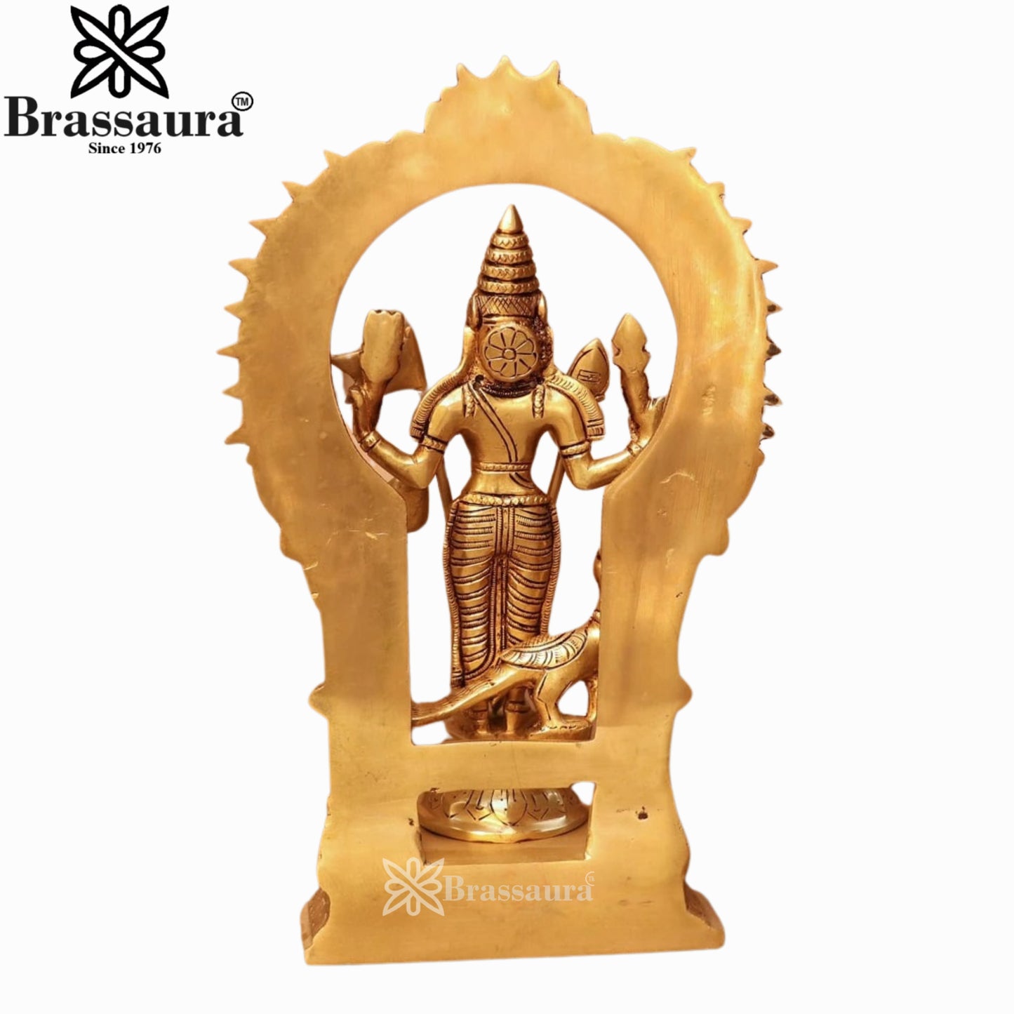 Brass Murugan with Prabhavali Statue Weight 3.7 Kg And Height 12.5 Inch