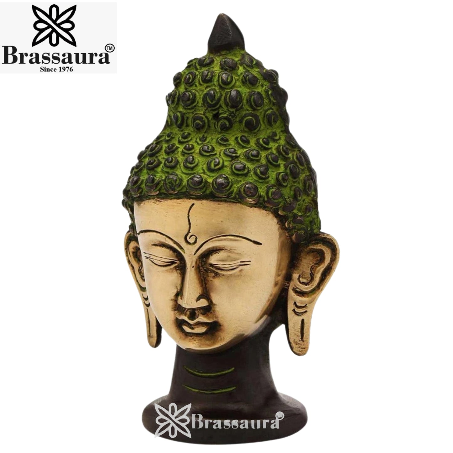 Brass Head Buddha Weight 1 kg & Height 5 Inch