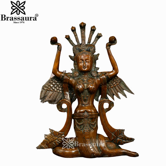Brass Naga Kanya Statue Weight 8 Kg And Height 15.5 Inch
