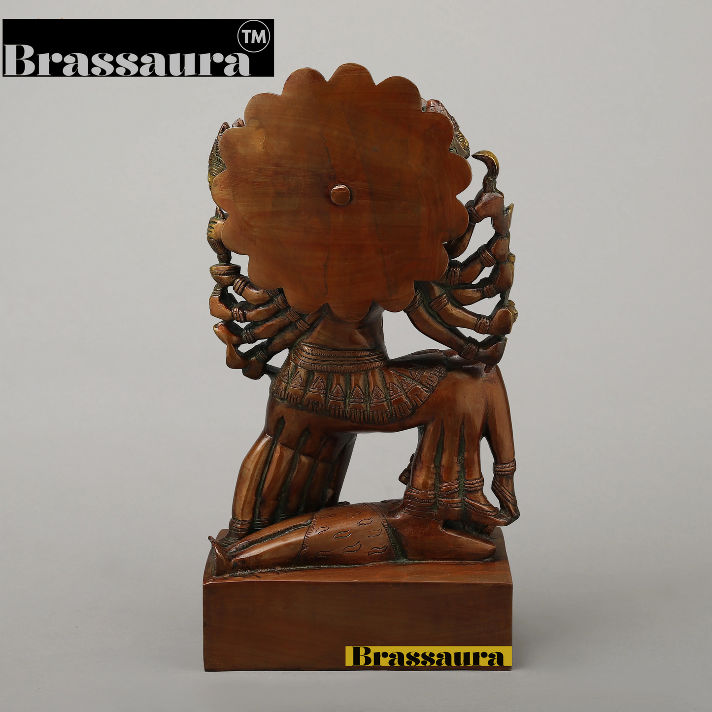 Brassaura™ Kaali Maa Brass Statue – 8.16kg | 8" Length x 4" Width – Powerful Handcrafted Idol