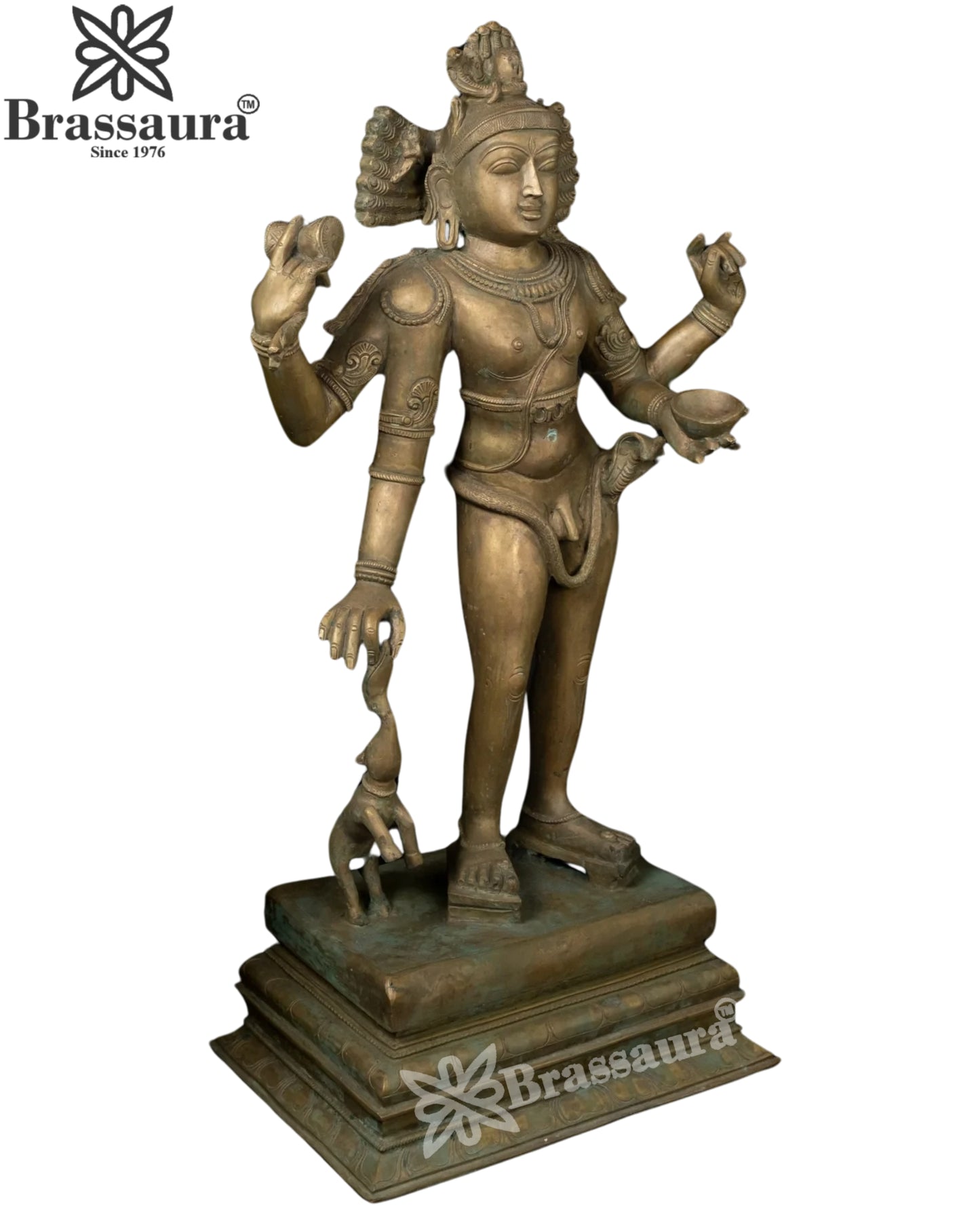Bronze Antique Lord Bhikshatana Shiva Statue Weight 37 Kg And Height 30 Inch