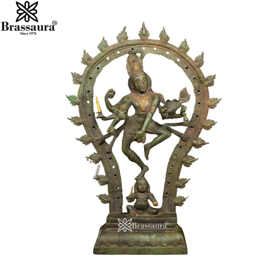 Brass Dancing Natraj Statue Weight 10.5 Kg And Height 24.5 Inch