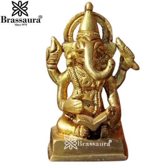 Brass Ganesha Statue Weight .17 Kg And Height 2.7 Inch