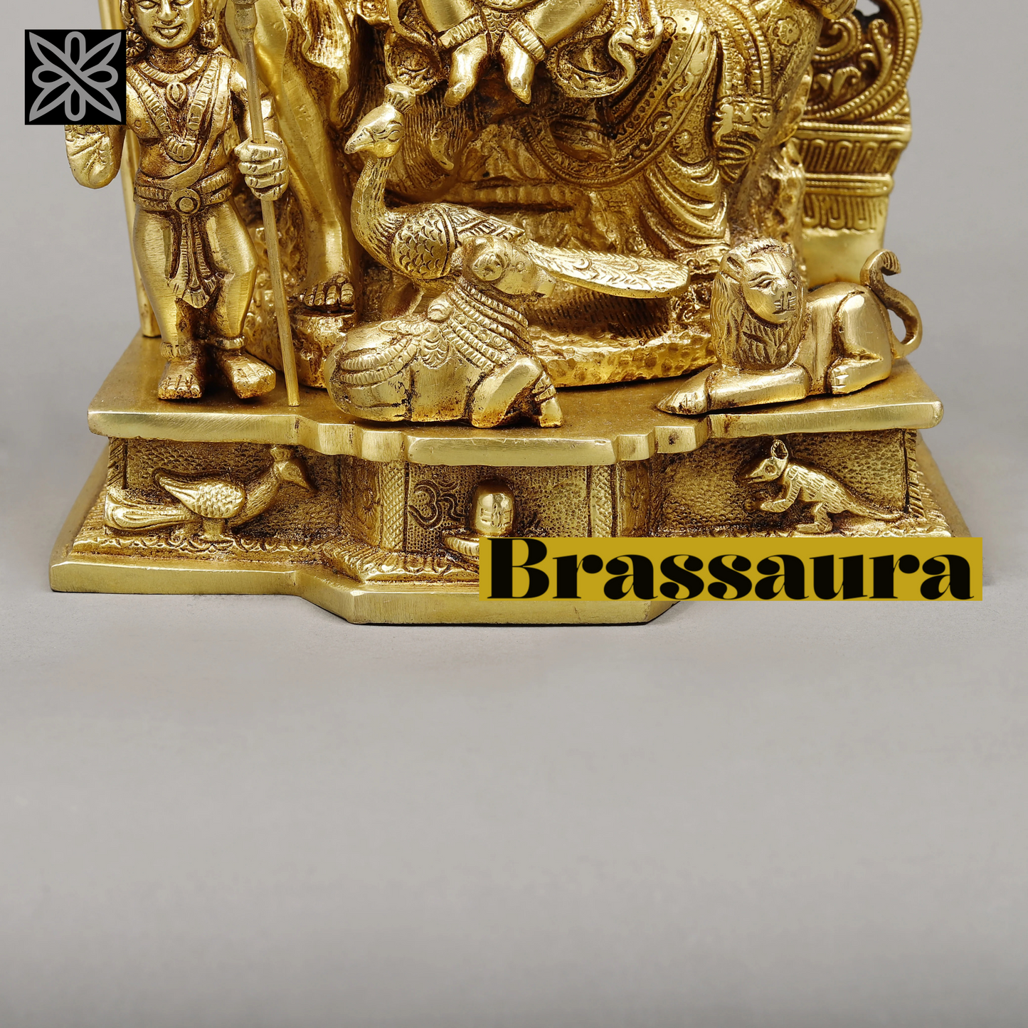 Brass Fine Shiv parivar Idol for Home and Decor | Weight 7 Kg Height 12 inch