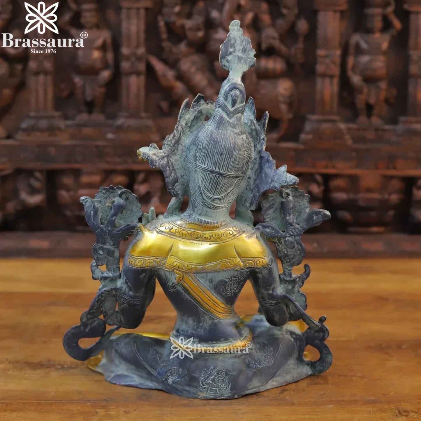 Brass Vintage Tara Statue Weight 7.26 Kg And Height 15.5 Inch