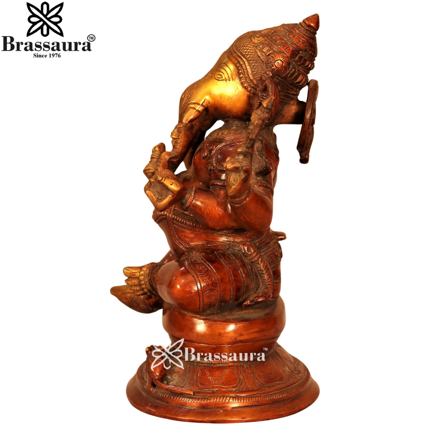 Brass Ganesha Statue Weight 5.5 Kg & Height 12 Inch