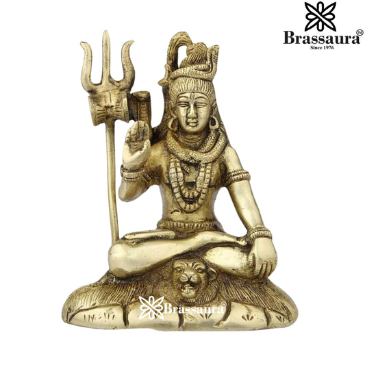 Brass Antique Shiva Weight 1.4 Kg & Height 6 Inch