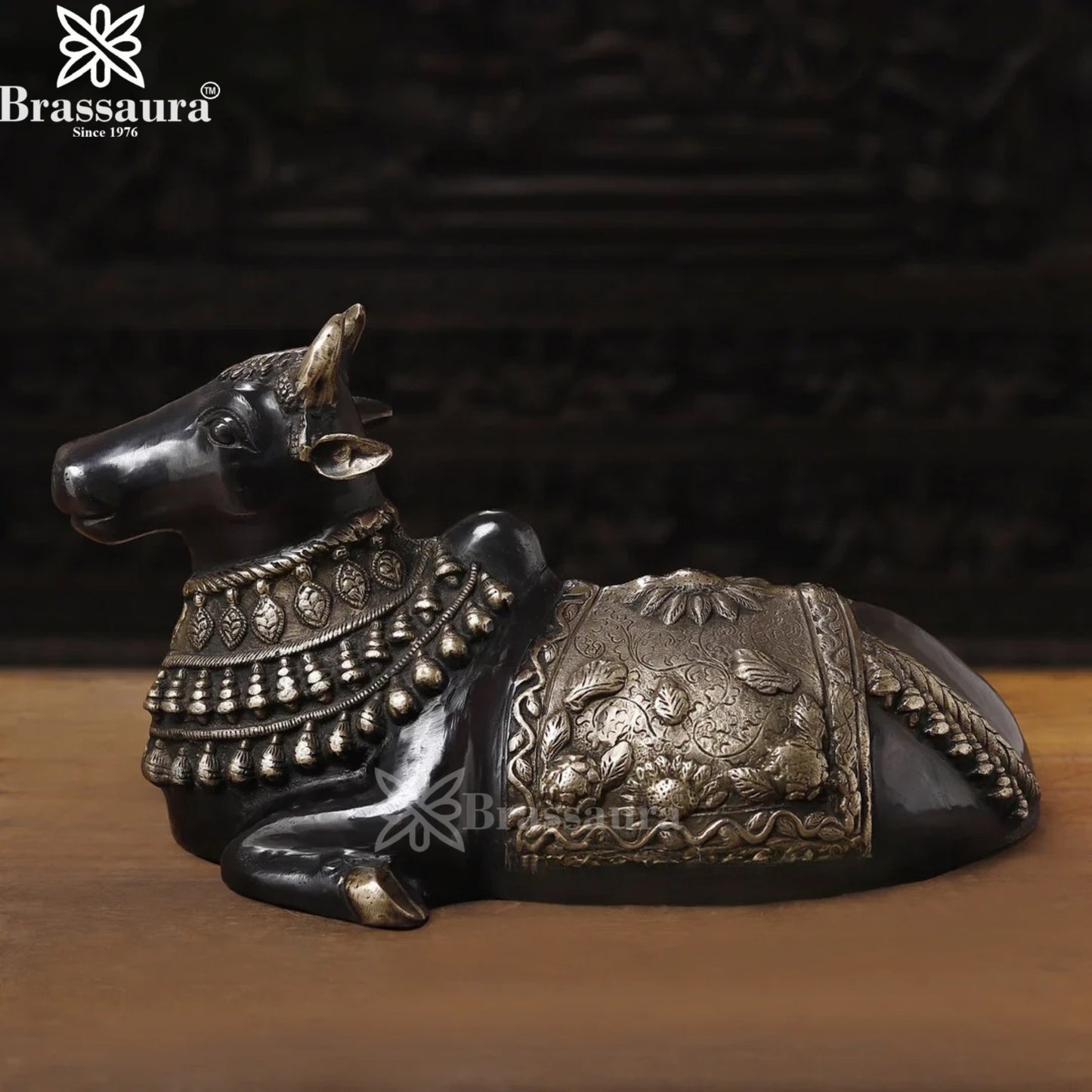 Brass Nandi Statue Weight 9.09 Kg And Height 11 Inch