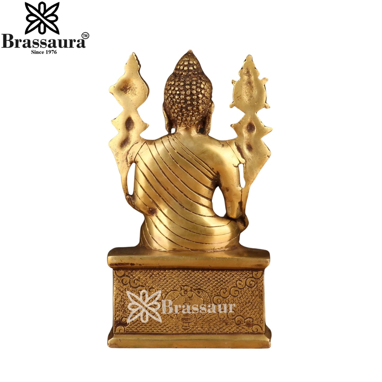 Brass Setting Buddha Weight 3.1 kg & Height 10 Inch