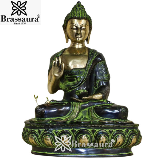 Brass Vintage Buddha Weight 11 Kg & Height 17 Inch