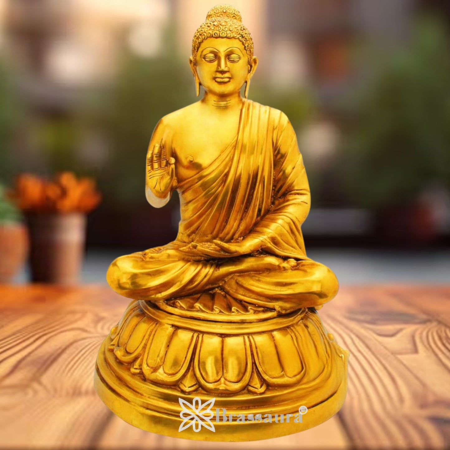 Brass Vintage Buddha Weight 15.6 Kg & Height 22 Inch