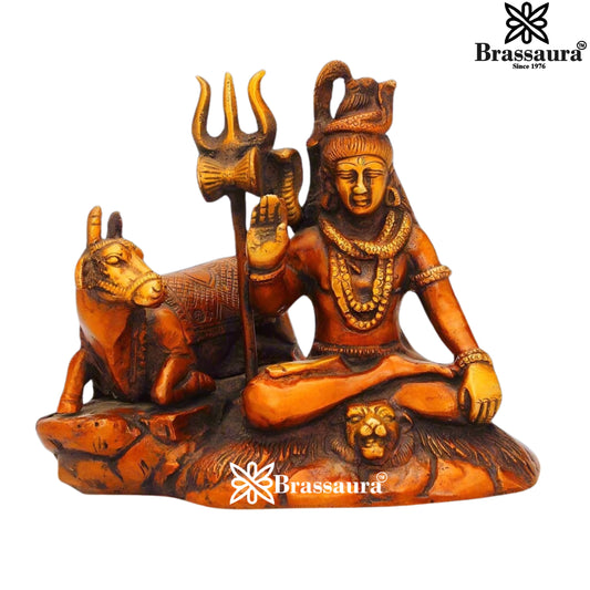 Brass Artistic Shiv Weight 2.2 Kg & Height 6 Inch