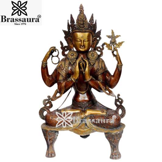 Brass Artistic Tara Weight 38 Kg & Height 38 Inch