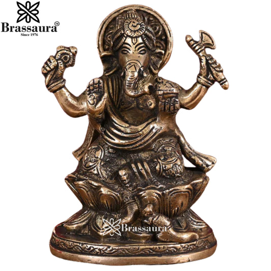 Brass Ganesha Statue Weight 1 Kg & Height 5 Inch