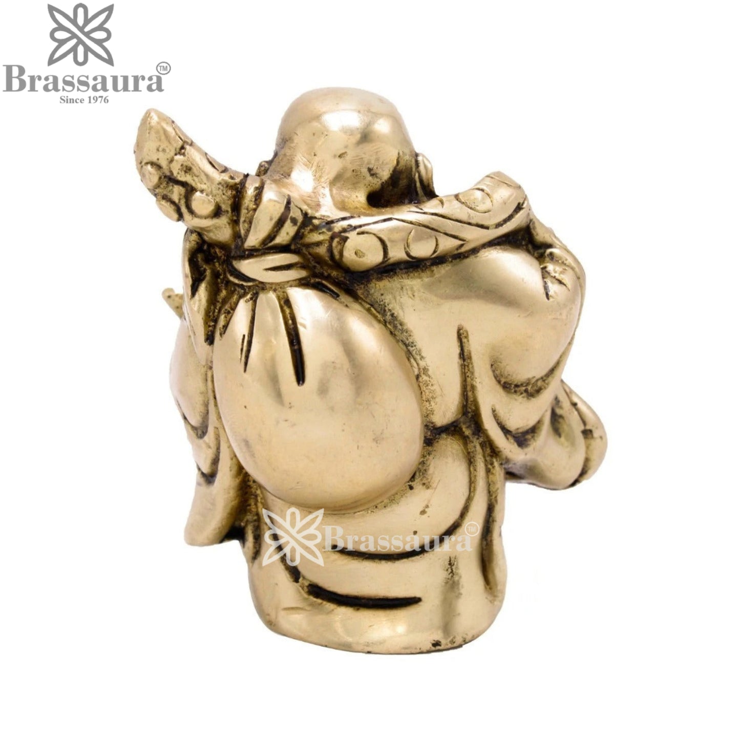 Brass Laughing Buddha Weight 0.4 kg & Height 3.5 Inch
