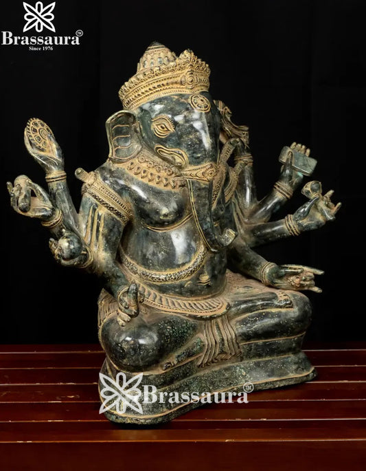 Bronze Ganesha Statue Weight 7.9 Kg And Height 15 Inch