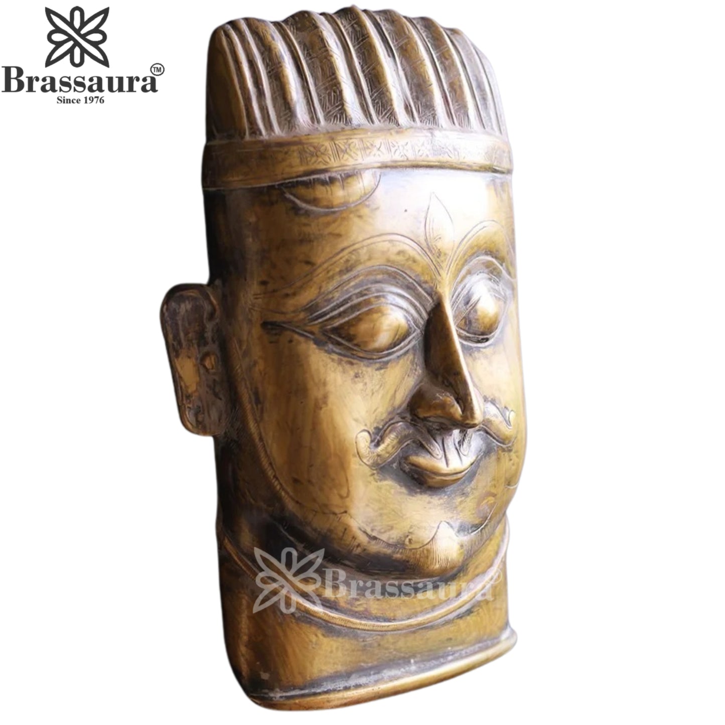 Brass Shiva Mukhlingam Statue Weight 3 Kg And Height 13.5 Inch