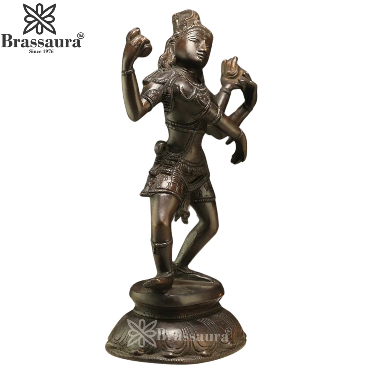 Brass Lord Shiva Tandav Statue Weight 3 Kg And Height 11 Inch