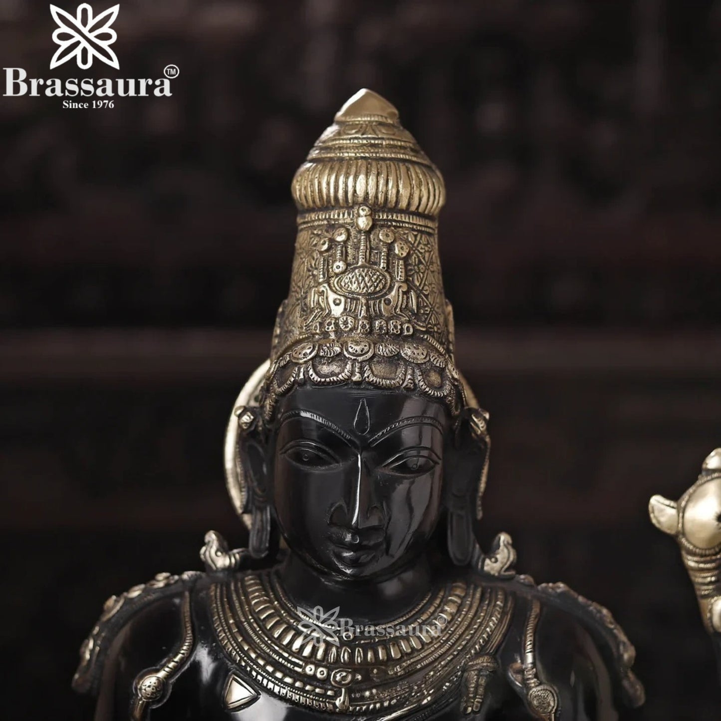 Brass Vishnu Statue Weight 27.03 Kg And Height 37 Inch
