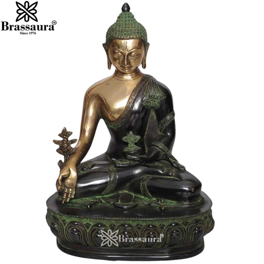 Brass Buddha Weight 6 Kg & Height 13 Inch