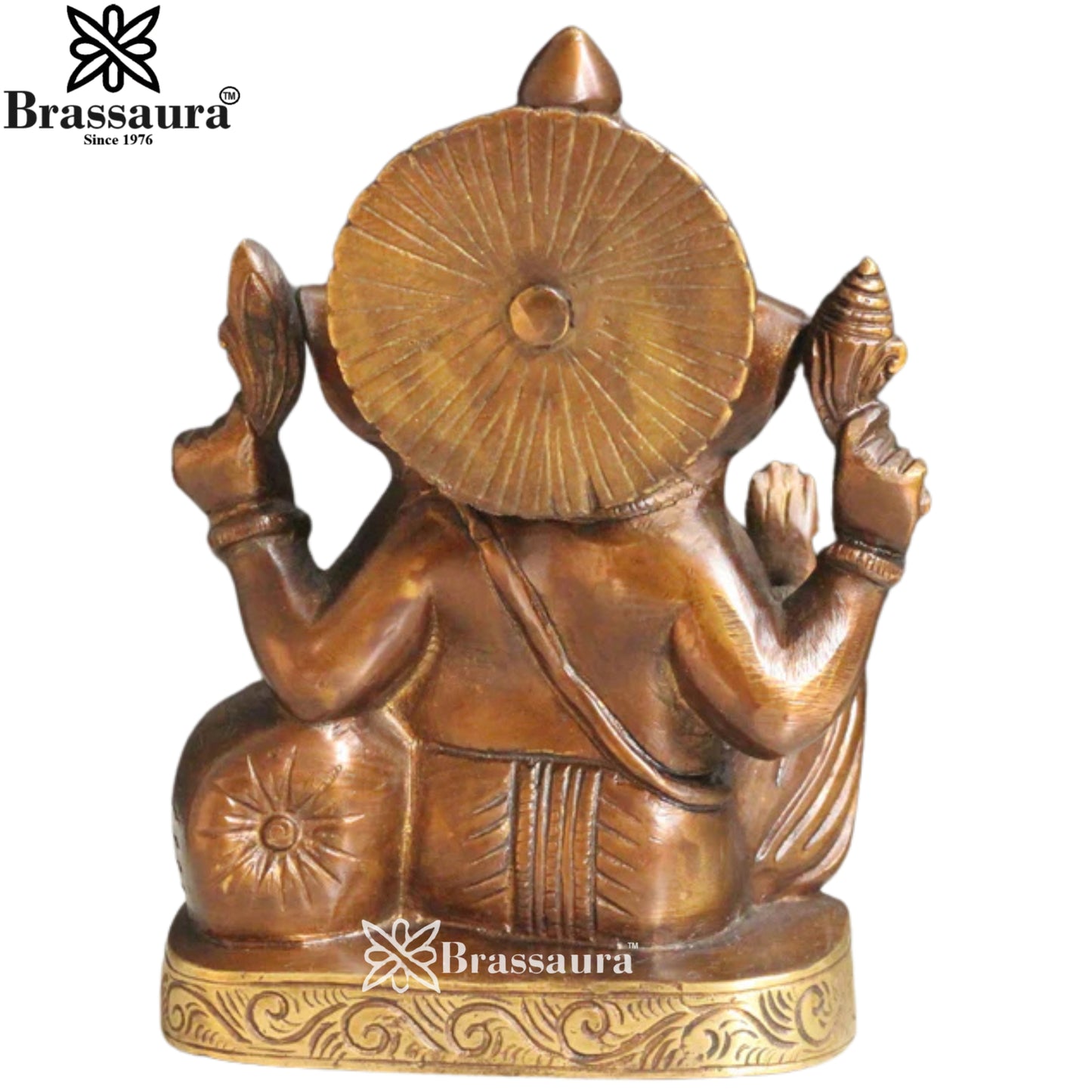 Brass Ganesha Statue Weight 2 Kg & Height 7 Inch