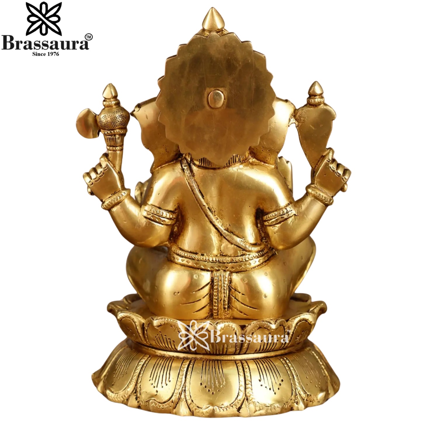 Brass Super fine Ganesha Statue Weight 6 Kg & Height 9.5 Inch