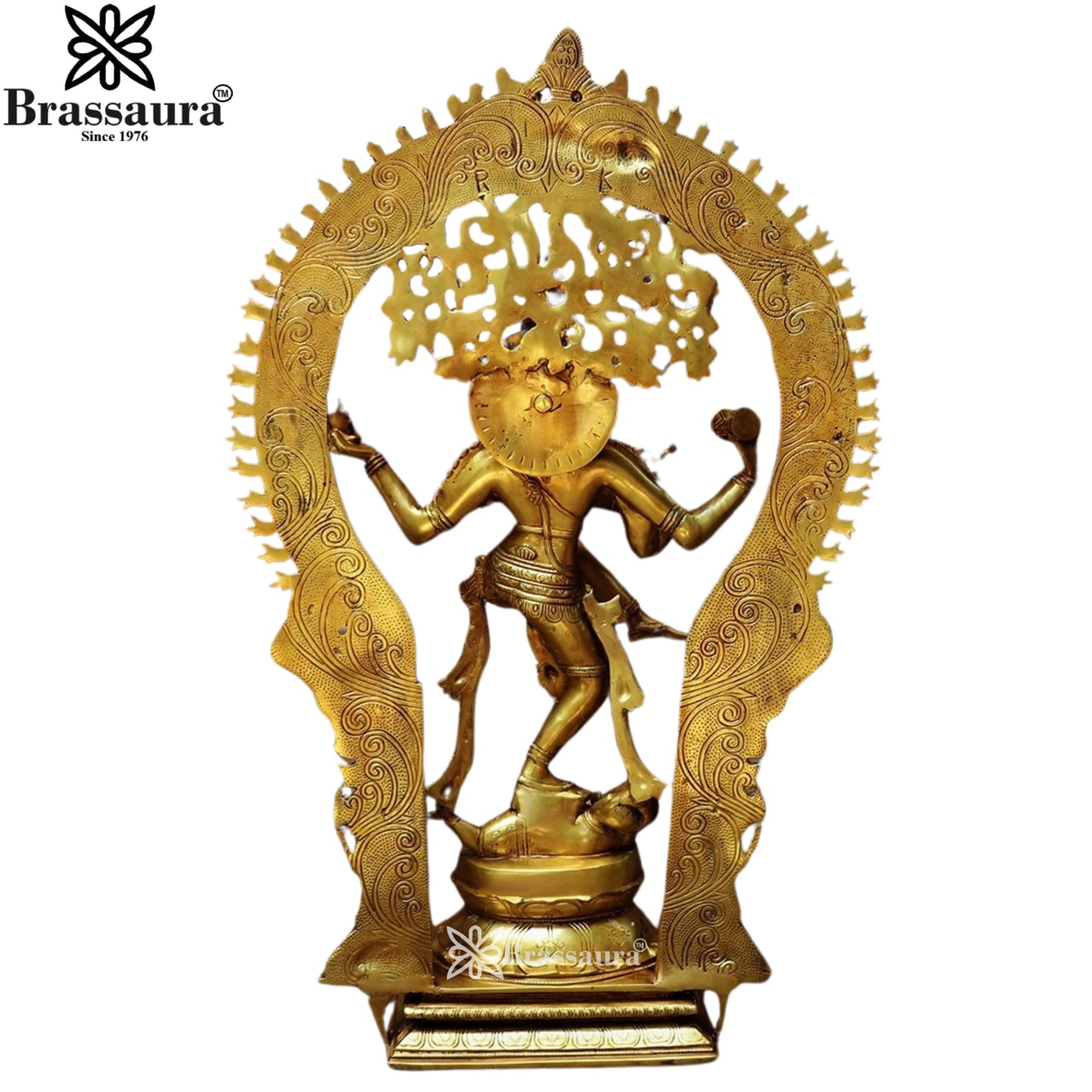 Brass Golden Dancing Natraj Statue Weight 26.5 Kg And Height 36 Inch