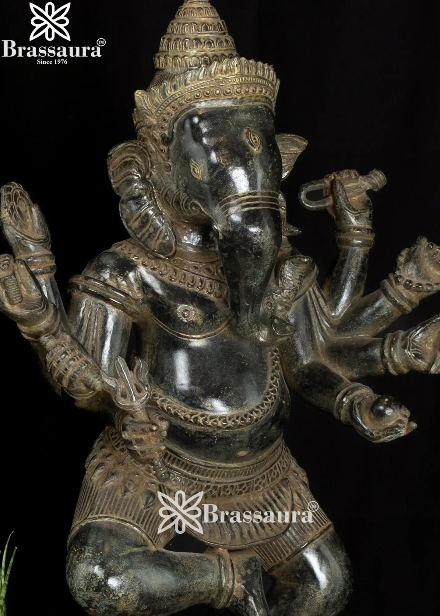 Bronze Ganesha Statue Weight 9.7 Kg And Height 24 Inch