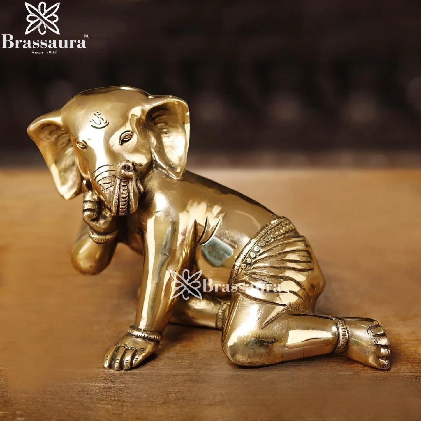 Brass Bal Ganesha Weight 3.8 Kg & Height 7 Inch