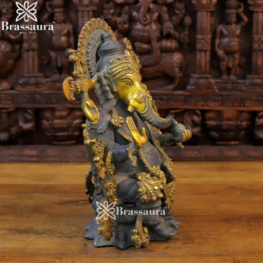 Brass Jewellery Ganesha Weight 12.9 Kg & Height 16 Inch