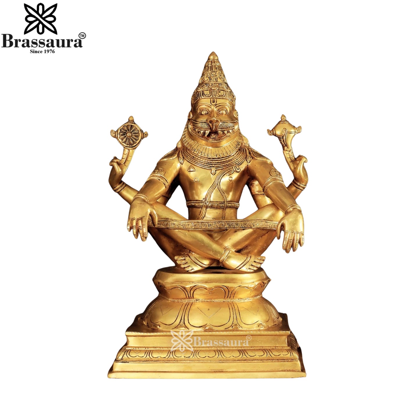Brass Narshimha Statue For Home Decor And Gift Items Weight 22 Kg And Height 19 Inches
