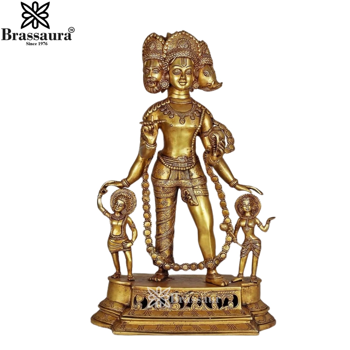 Brass Vaikuntha Vishnu Statue Weight 18.6 Kg And Height 24 Inch