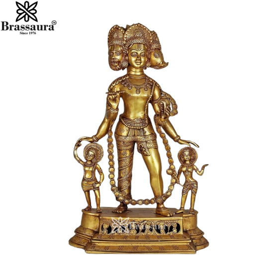 Brass Vaikuntha Vishnu Statue Weight 18.6 Kg And Height 24 Inch