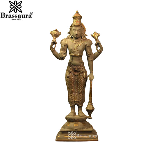 Brass Vishnu Statue Weight 7 Kg And Height 20 Inch