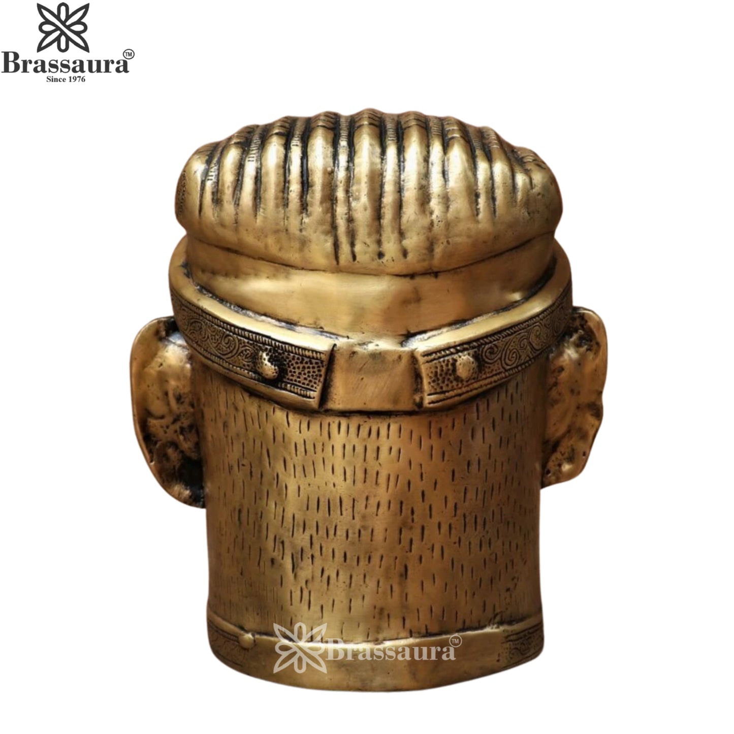 Brass Shiva Mukhlingam Statue Weight 9.2 Kg And Height 11 Inch