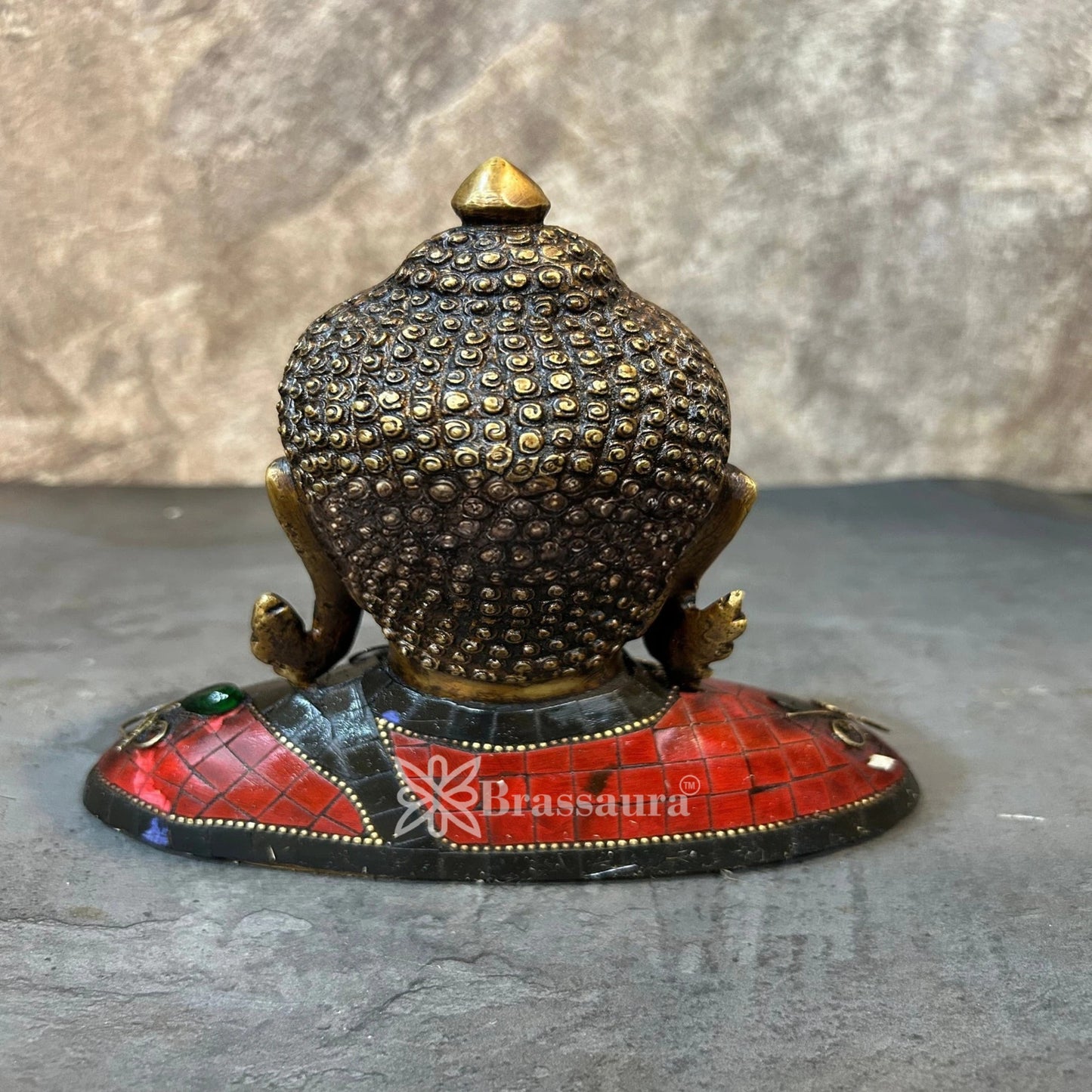 Brass Head Artistic Buddha Weight 1.5 kg & Height 6.5 Inch