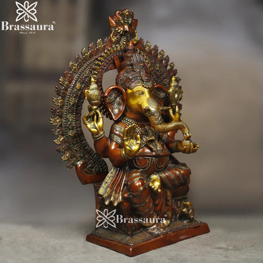Brass Ring Ganesha Weight 145 Kg & Height 51 Inch