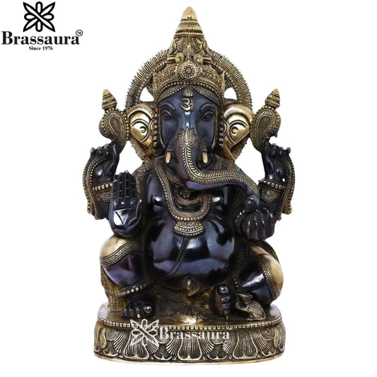 Brass Classic Ganesha Weight 22 Kg & Height 19 Inch
