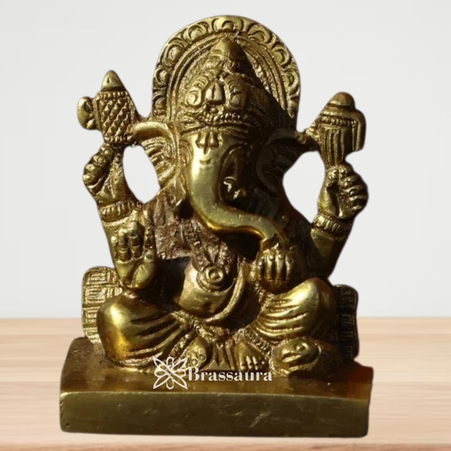 Brass Ganesha Weight .43 Kg & Height 3 Inch