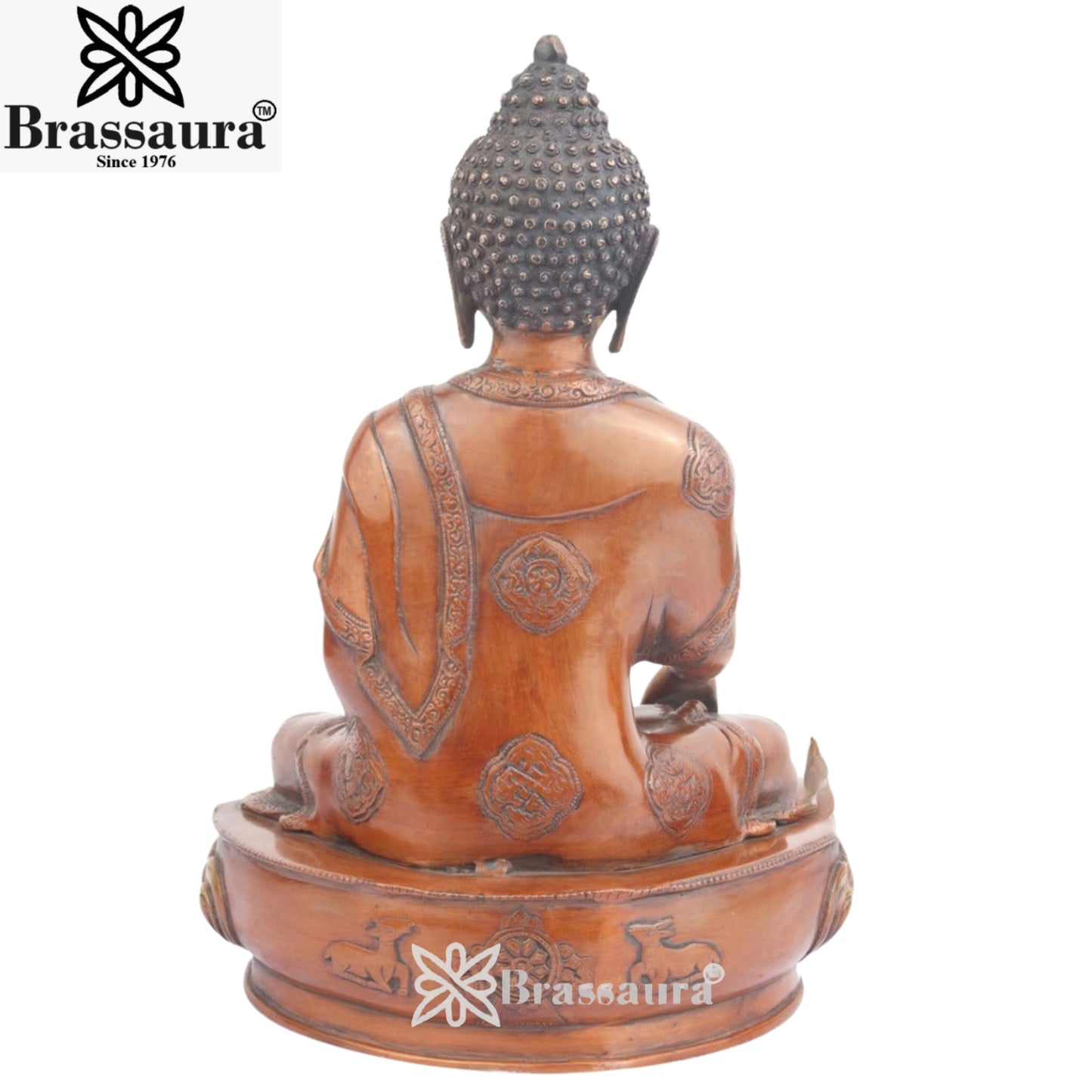 Brass Bhumisprasa Buddha Weight 11 Kg & Height 18 Inch