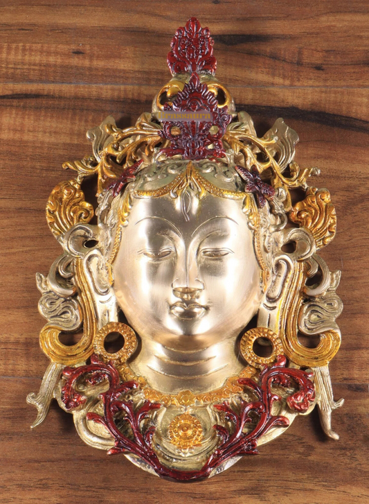 Brassaura™ Brass Tara Wall Hanging – Height 10.5 Inches, Weight 1.5 Kgs