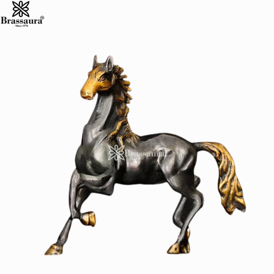 Brass Big Horse For Home Décor And Gift Items Weight 2.74 kg Height 10.5 Inch